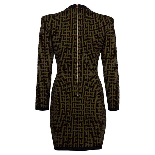 Balmain Balmain Brown Wool Dress BA-15390-IT38|XS
