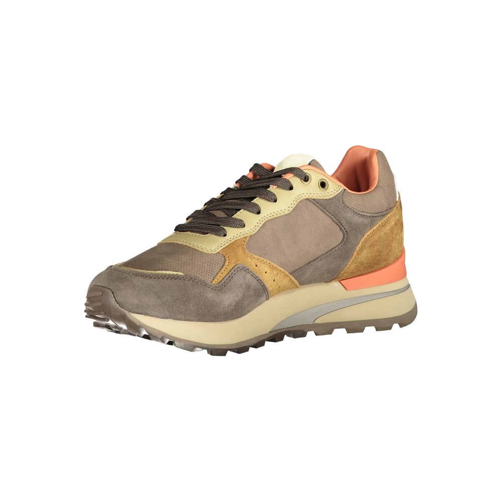 Blauer Brown Polyethylene Men Sneaker with striking contrast details and removable footbed for personalized comfort.