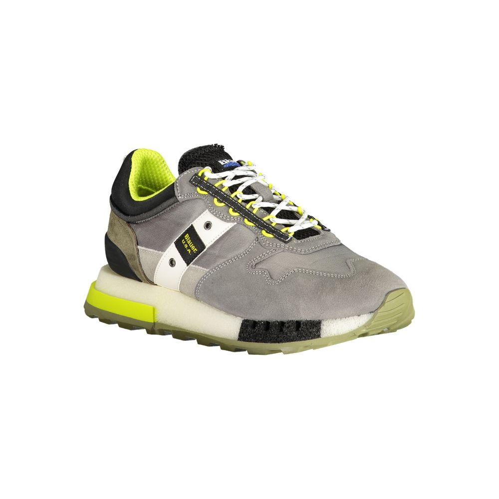Blauer Gray Polyethylene Men Sneaker - Stylish gray athletic shoe with contrasting details and removable footbed for ultimate comfort.