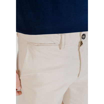 Borghese Bicolor Cotton Bermuda Shorts