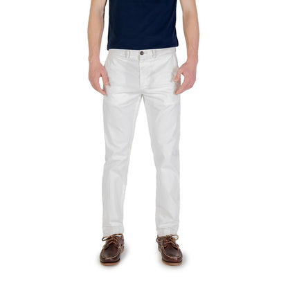 Borghese White Cotton Skinny Pants