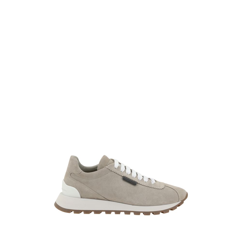 Brunello Cucinelli Beige Rubber Platform Sneakers
