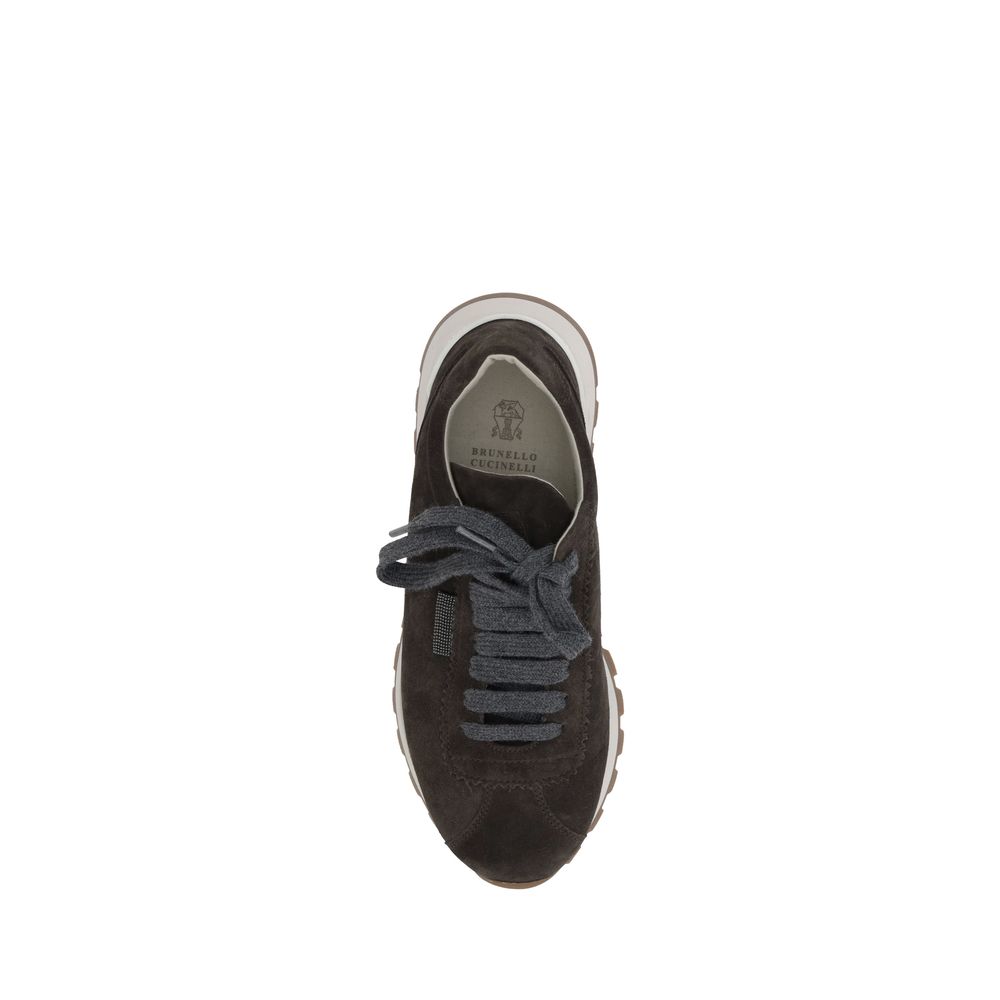 Brunello Cucinelli Black Rubber Platform Sneakers