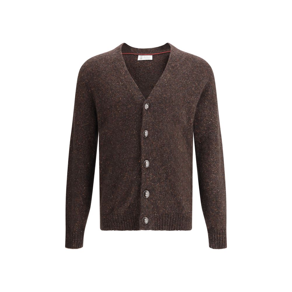 Brunello Cucinelli Brown Alpaca Vicugna Pacos Cardigan