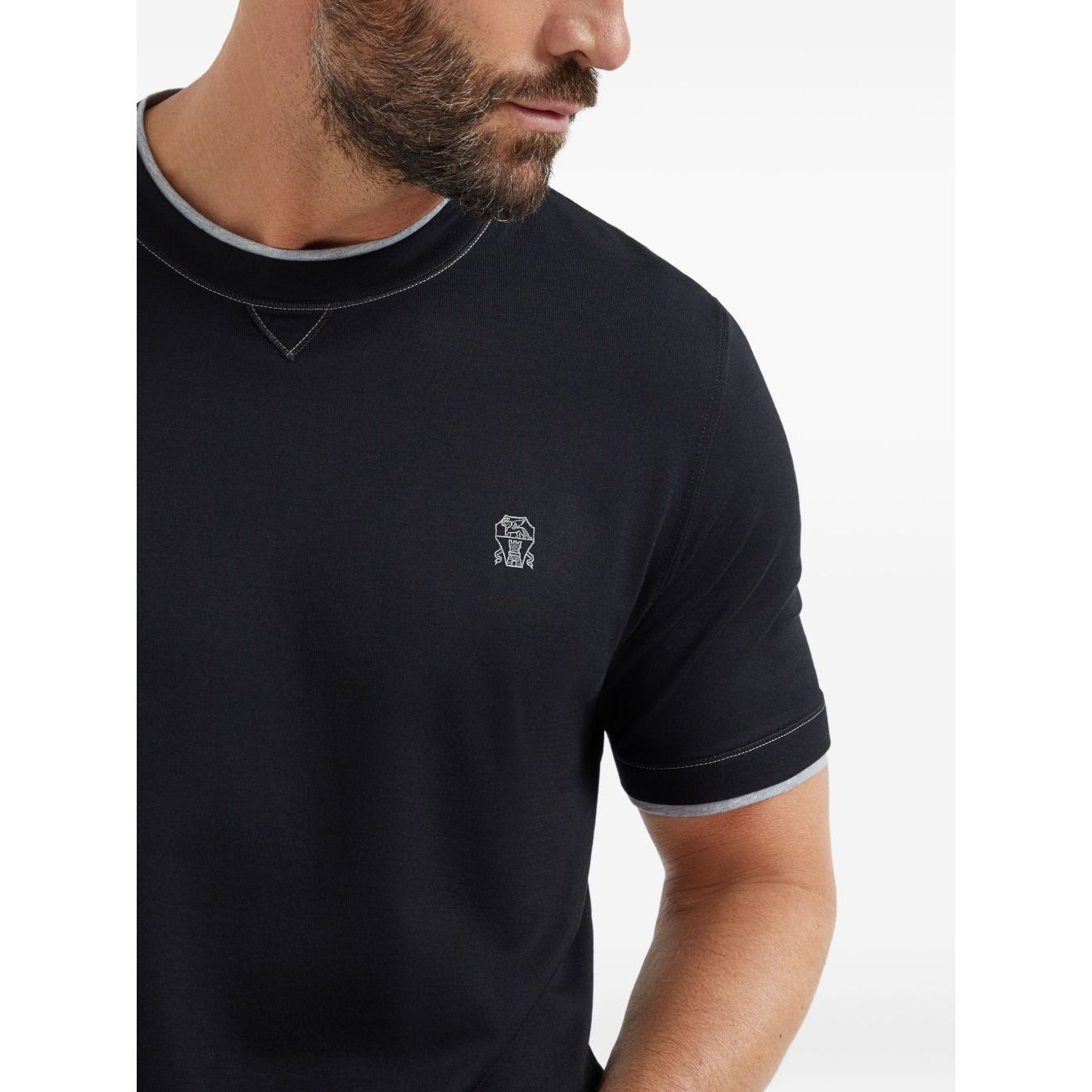 Brunello Cucinelli Contrast-stitching T-shirt