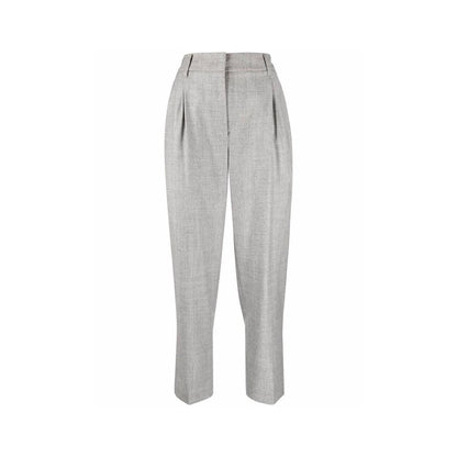 Brunello Cucinelli Gray Virgin Wool Cropped Pants