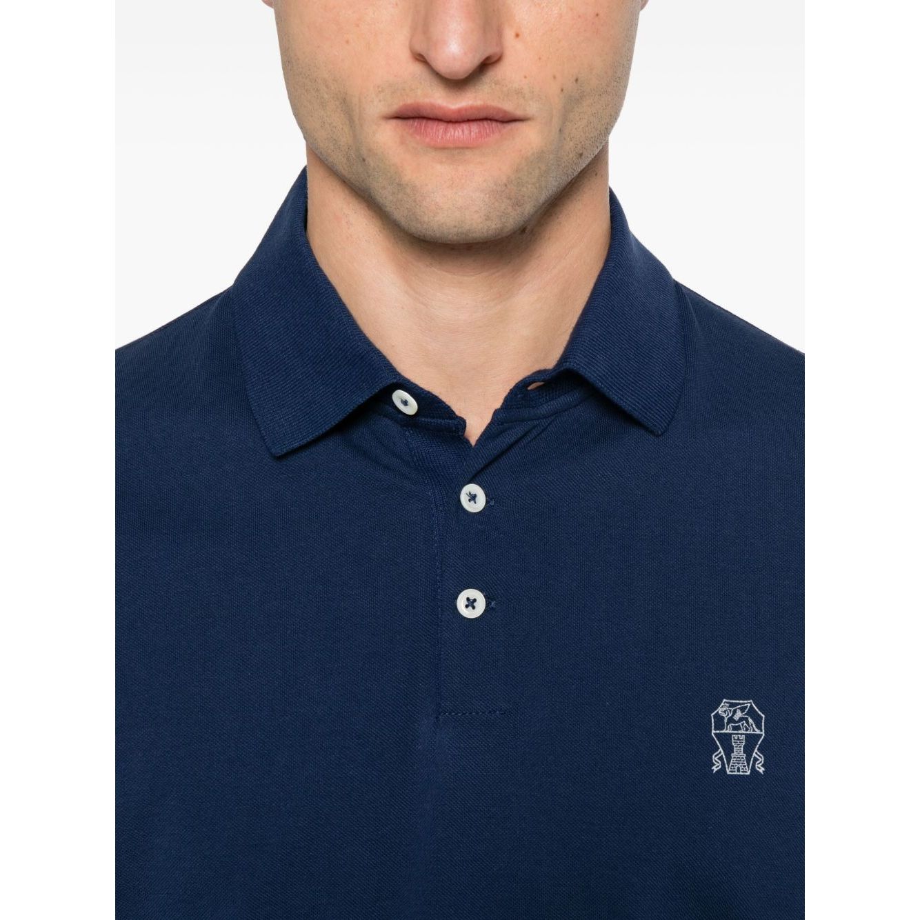 Brunello Cucinelli Logo-print polo shirt