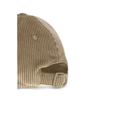 Back view of Burberry Beige Cotton Cap (Baseball Hat) with adjustable strap and corduroy texture.