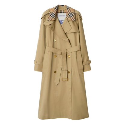 Burberry Castleford Medium Trench Coat with Check Collar Coats