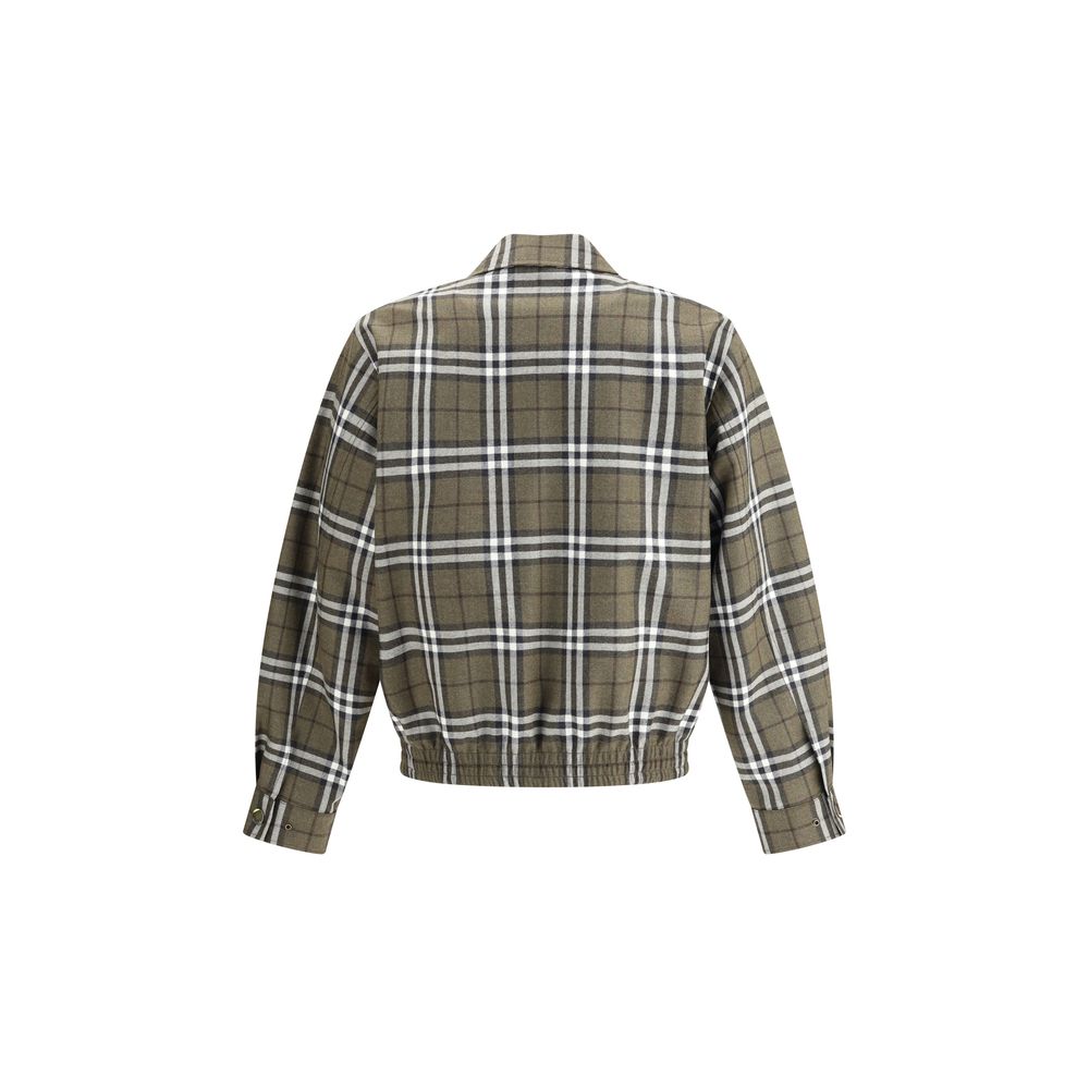 Burberry Green Wool Bomber