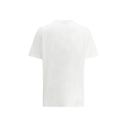 Back view of Burberry White Cotton T-Shirt with Archive Check pocket for modern style.