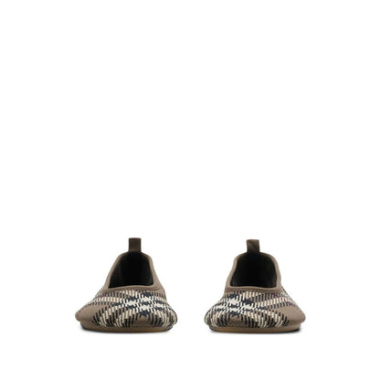 Burberry checkered Ballerina in jacquard Flat Shoes