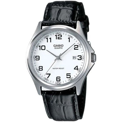 CASIO COLLECTION Mod. DATE - LEATHER. WHITE