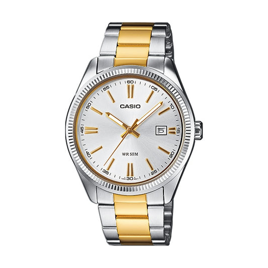 CASIO COLLECTION Mod. DATE. STEEL&GOLD - CHAMPAGNE