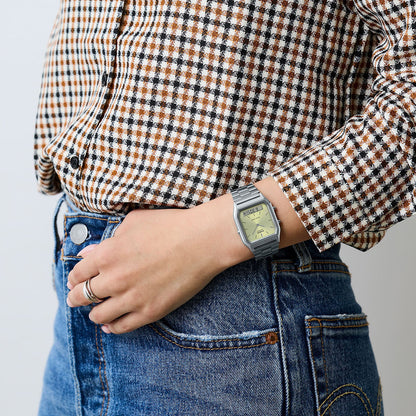 CASIO VINTAGE Mod. EDGY COLLECTION SUNRAY DIAL - GREEN LEMON