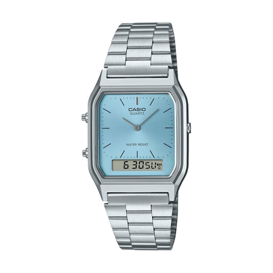 CASIO VINTAGE Mod. EDGY COLLECTION SUNRAY DIAL - LIGHT BLUE