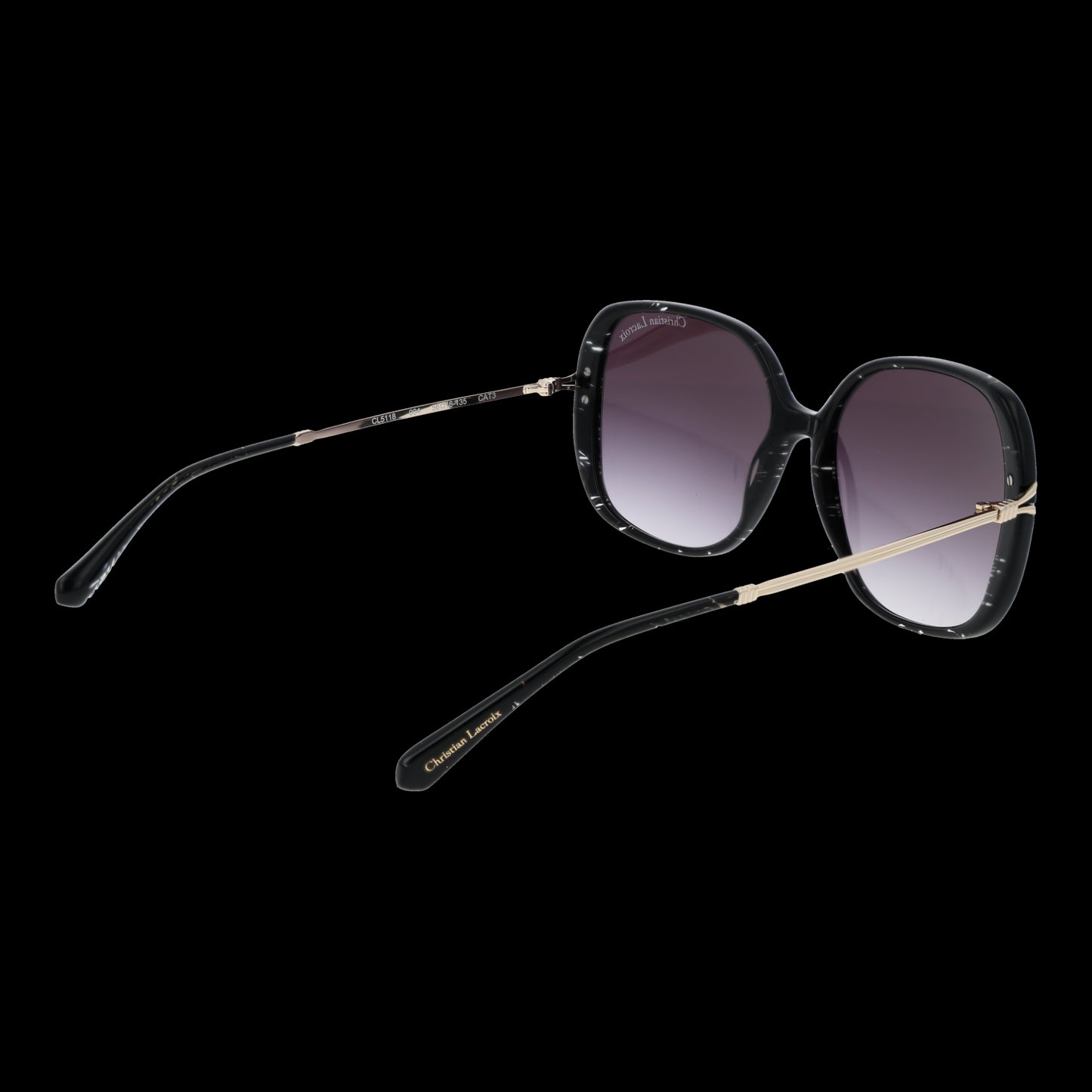 CHRISTIAN LACROIX MOD. CL5118 56004 sunglasses for ladies in black with gradient lenses, stylish and elegant design.