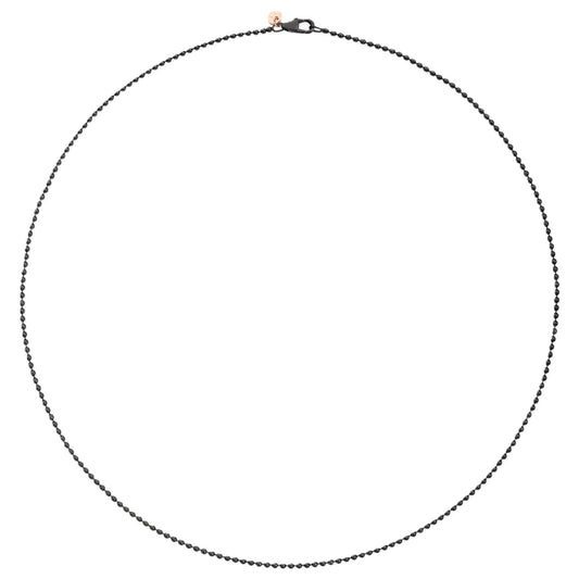 Elegant black necklace - COLLANE DODO MOD. DCB7004BOLLIPVDMX50 - featuring a delicate design with round beads and a secure clasp.
