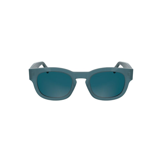 Calvin Klein Blue Acetate Women Sunglass with modern round lenses and sleek frame.