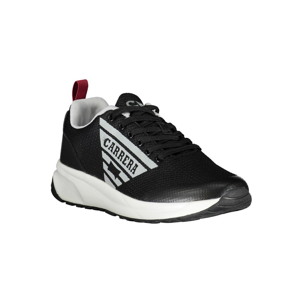 Carrera Black Polyester Sneaker with laces and contrasting details, featuring a logo on the side, ideal for sports.