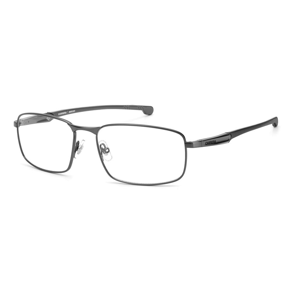 Carrera Ducati Gray Metal Glasses (Frames) in sleek design, 55/17/140 mm dimensions, ideal for men. High-quality metal material in grey color.