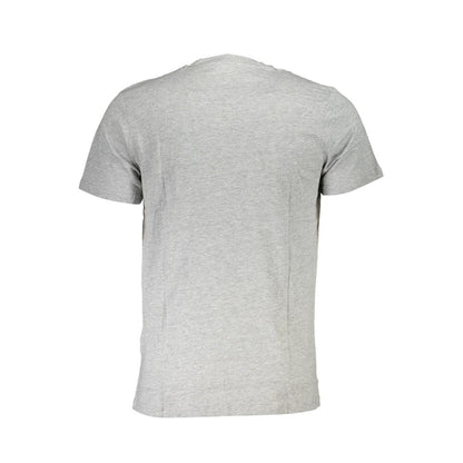 Back view of Cavalli Class Brown Cotton Men T-Shirt with crew neck and short sleeves, showcasing the stylish design and fit.