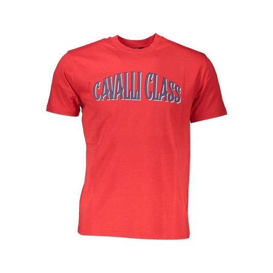 Cavalli Class Cavalli Class Red Cotton Men T-Shirt CA-21337-M