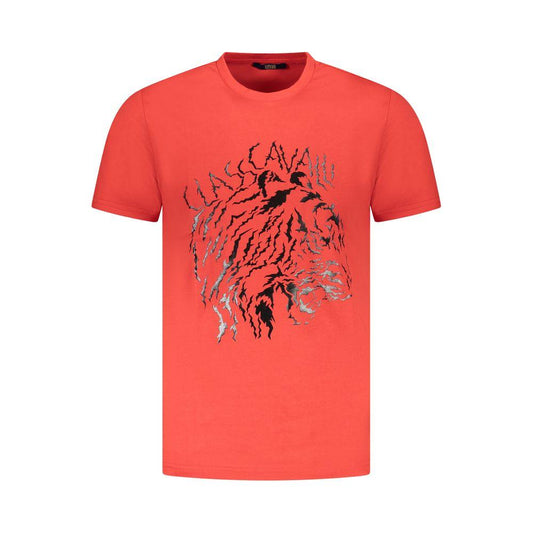 Cavalli Class Cavalli Class Red Cotton Men T-Shirt CA-36677-M