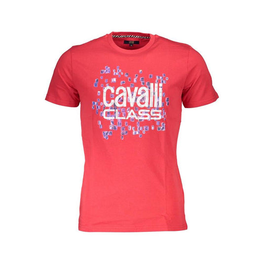 Cavalli Class Cavalli Class Red Cotton T-Shirt CA-22311-L
