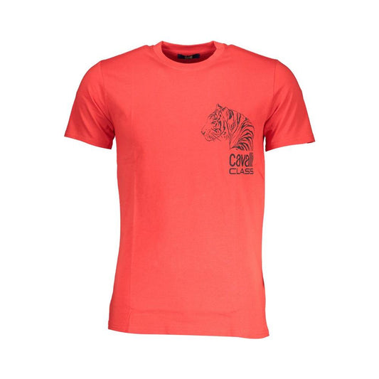 Cavalli Class Cavalli Class Red Cotton T-Shirt CA-28469-M