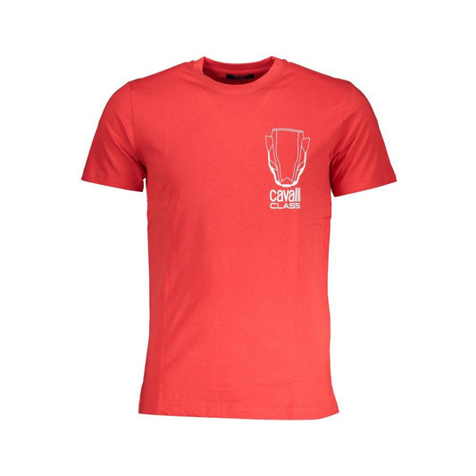 Cavalli Class Cavalli Class Red Cotton T-Shirt CA-28566-M