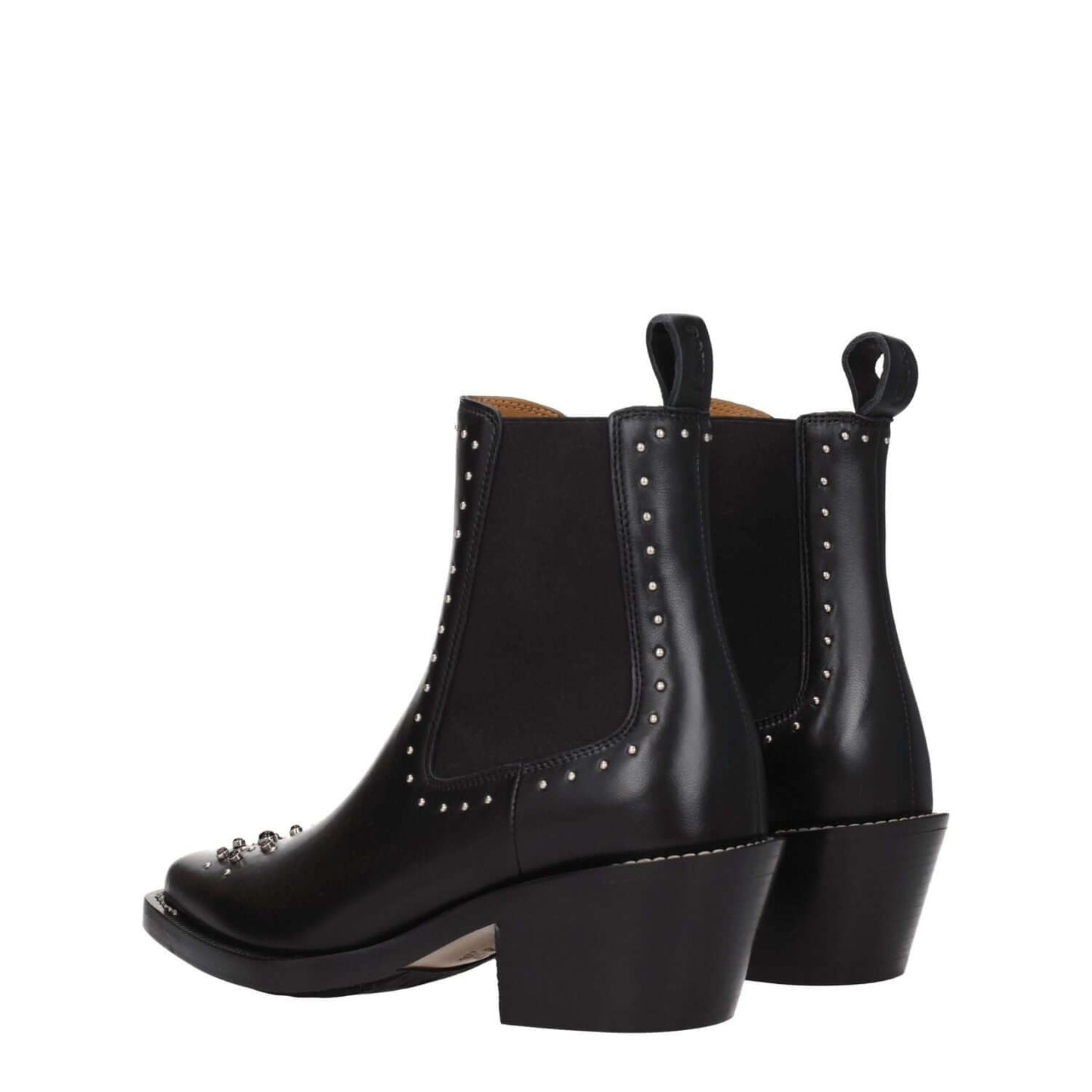 Chloé Black Leather Ankle Boots