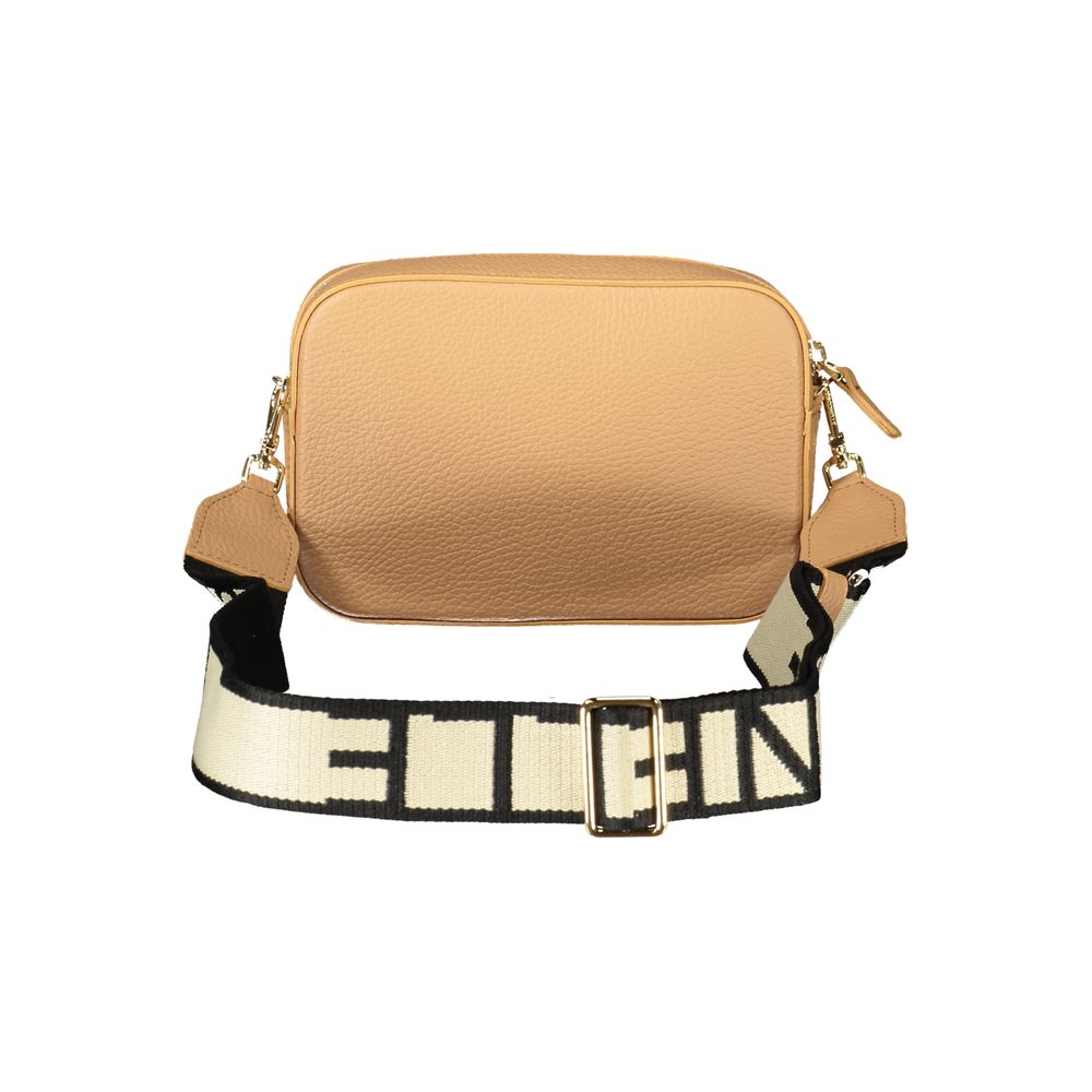 Coccinelle Brown Leather Women Handbag with adjustable strap and distinctive logo, crafted for elegance and functionality.