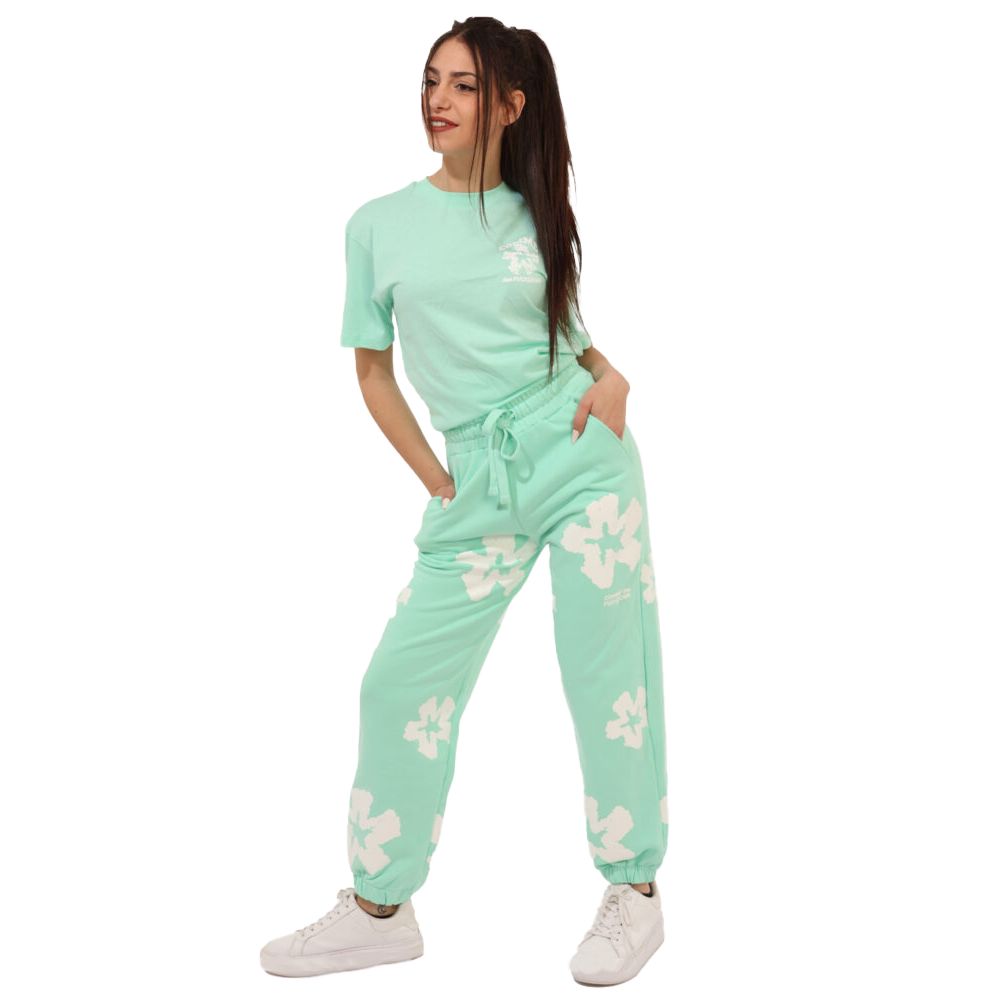 Comme Des Fuckdown Green Cotton Women Sweatpant