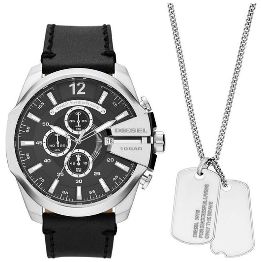 DIESEL Mod. MEGA CHIEF Special Pack + Necklace WATCHES DIESEL Light Gray