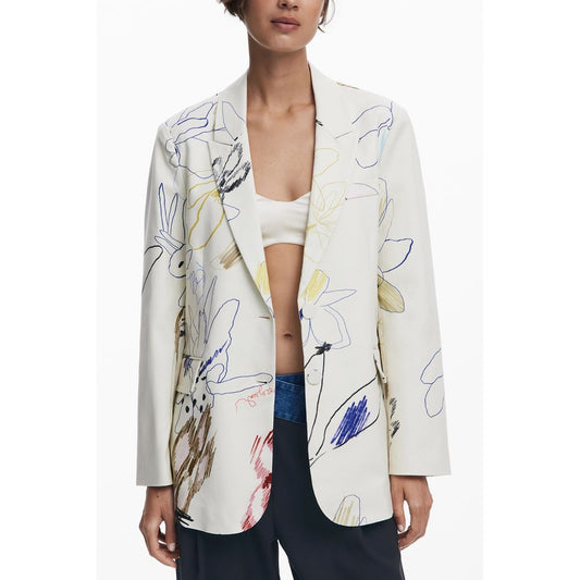 Desigual White Polyester Women Jacket