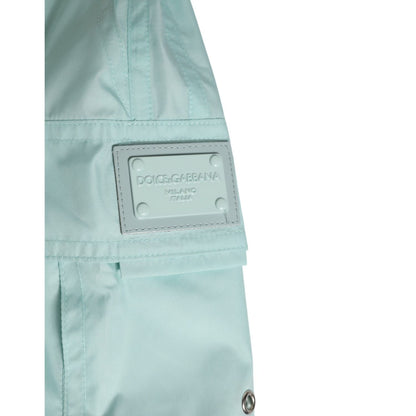 Dolce & Gabbana Aqua Blue Polyester Beachwear Men Shorts Swimwear