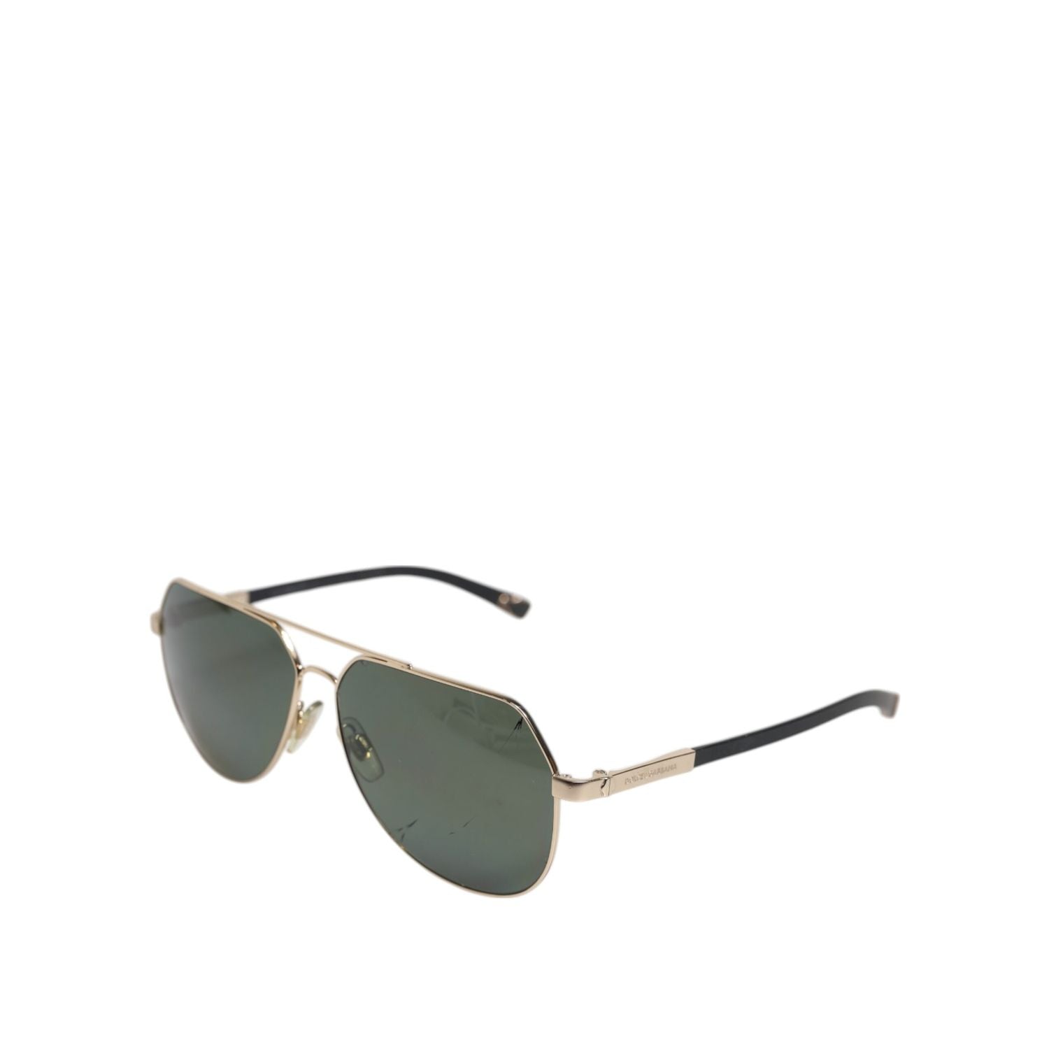 Dolce & Gabbana Black 18K Gold Plated Polarized Steel DG2133K Sunglasses