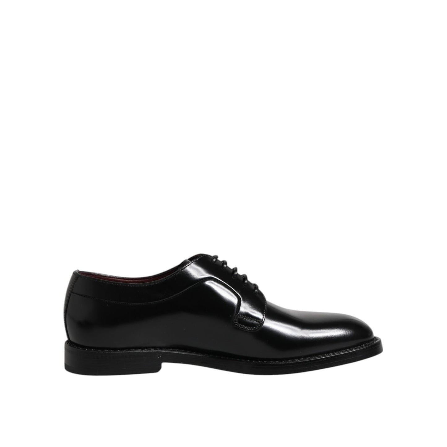 Dolce & Gabbana Black Calf Leather Lace Up Dress Shoes