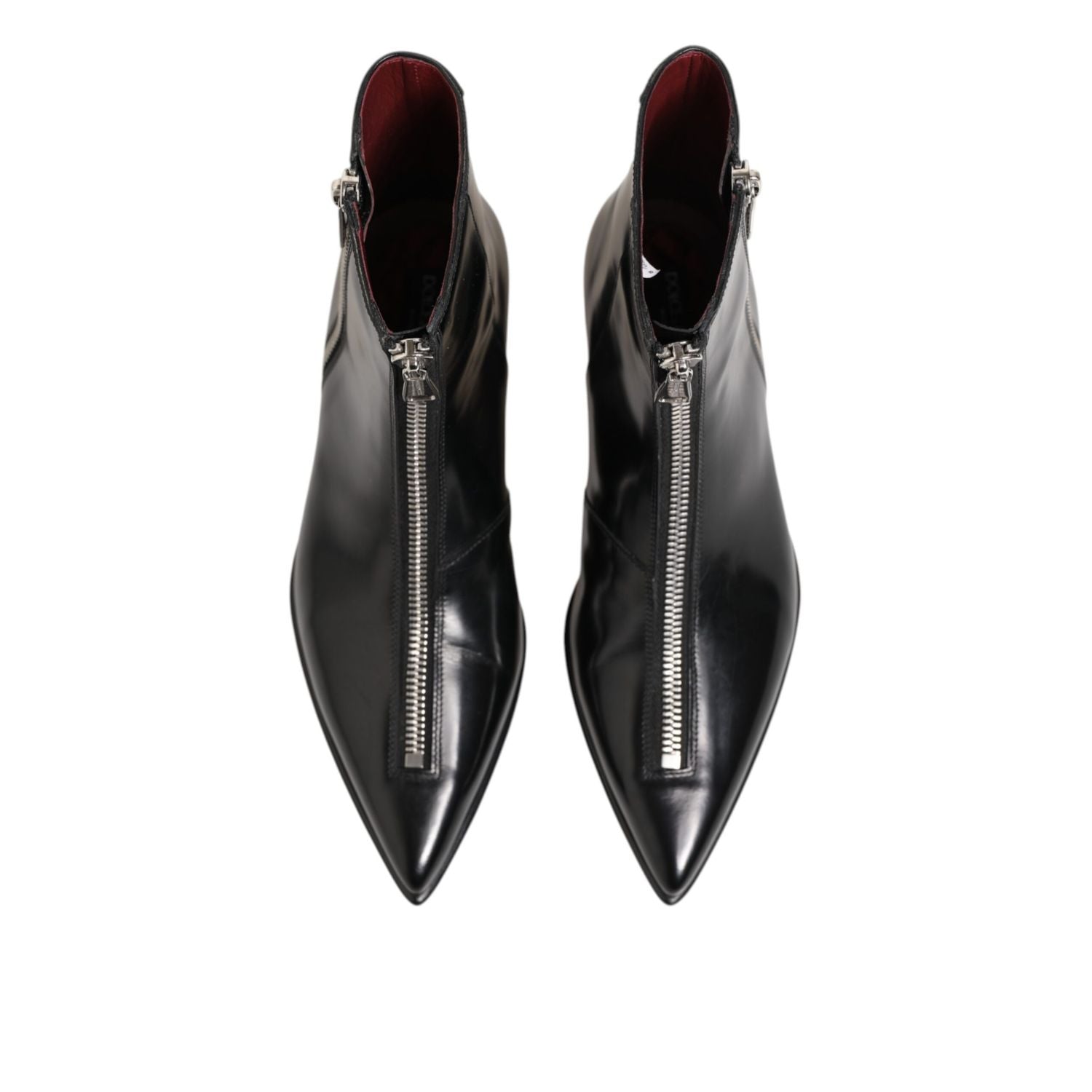 Dolce & Gabbana Black Calfskin Leather Men SHORT Boots Shoes