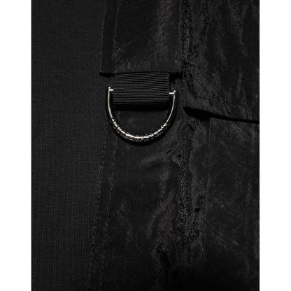 Dolce & Gabbana Black Cotton Embroidered DG Logo Pocket T-shirt