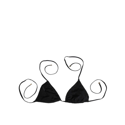 Dolce & Gabbana Black Embroidered Triangle Swimwear Underwear