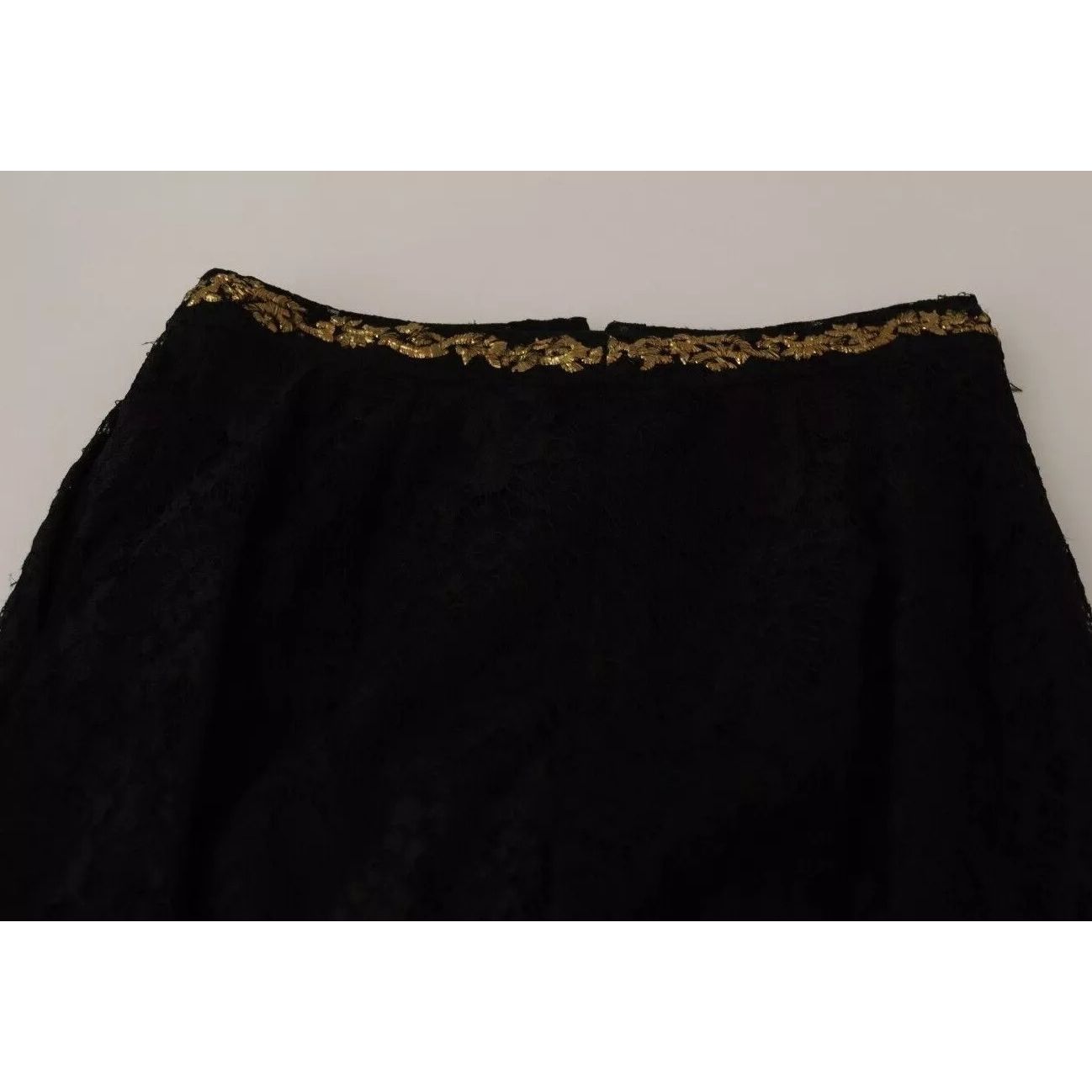 Dolce & Gabbana Black Lace Gold Baroque SPECIAL PIECE Shorts