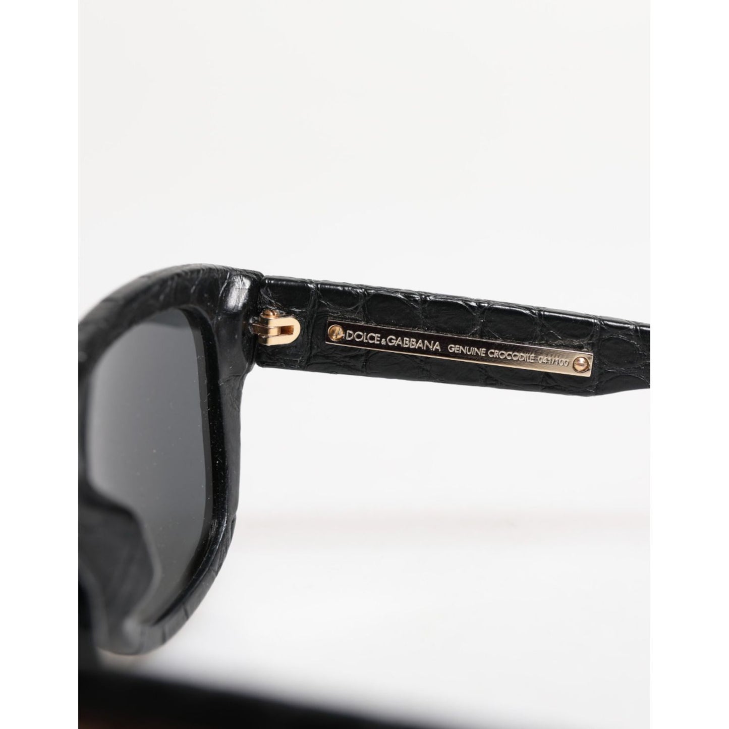 Dolce & Gabbana Black Leather Frame DG4177 Tinted Lens Sunglasses