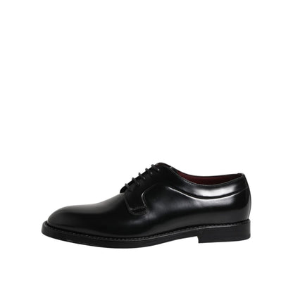 Dolce & Gabbana Black Leather Lace Up Derby Dress Formal Shoes