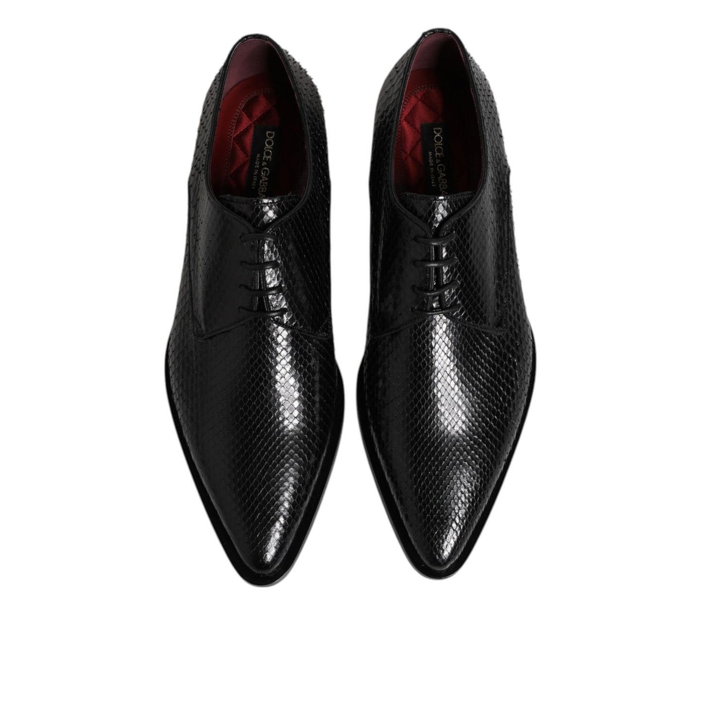 Dolce & Gabbana Black Leather Lace Up Dress Men Derby Shoes