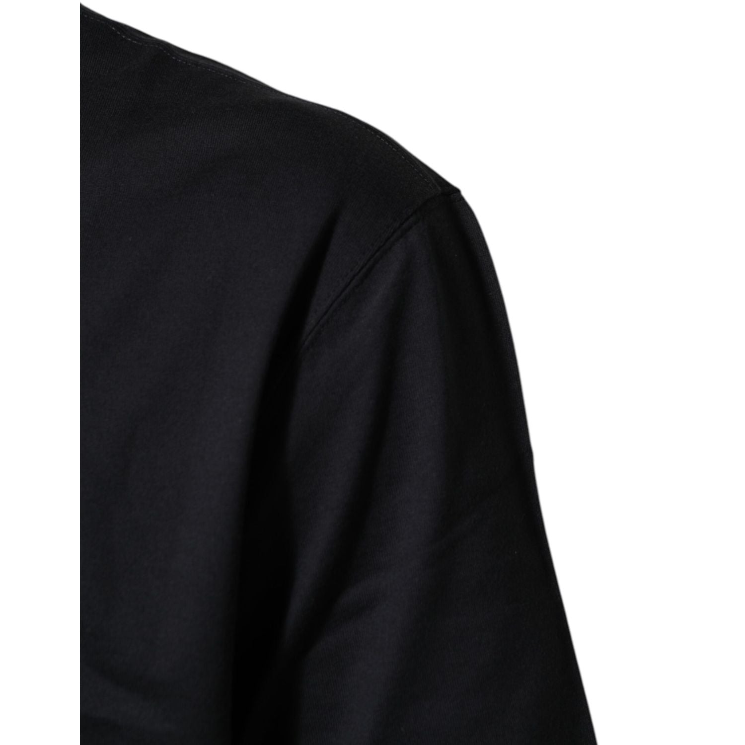 Dolce & Gabbana Black Logo Compass Cotton Crew Neck T-shirt