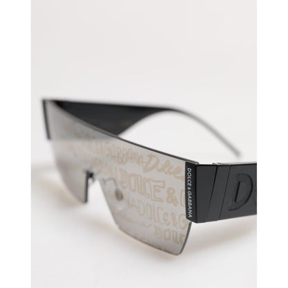 Dolce & Gabbana Black Metal Frame DNA Graffiti DG2233 Eyewear Sunglasses