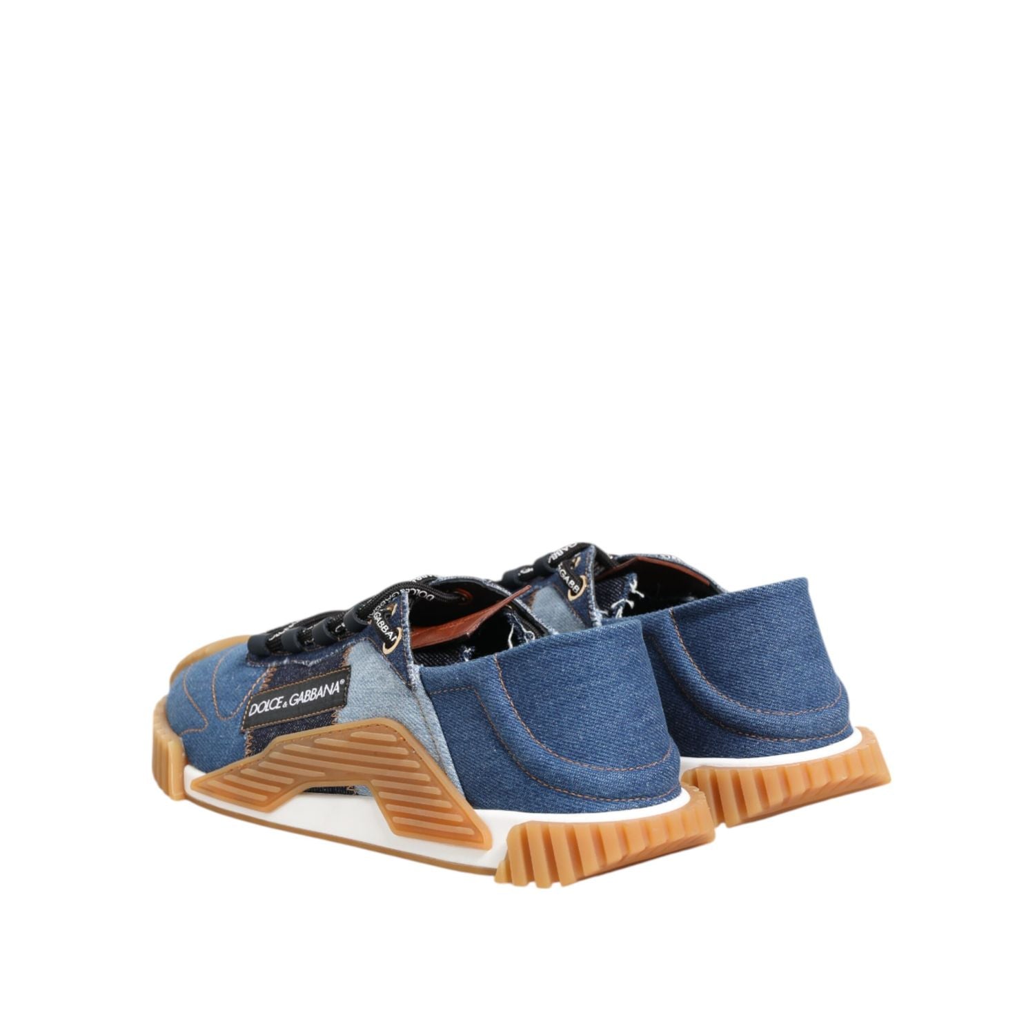 Dolce & Gabbana Blue Lace Up Low Top NS1 Sneakers Shoes