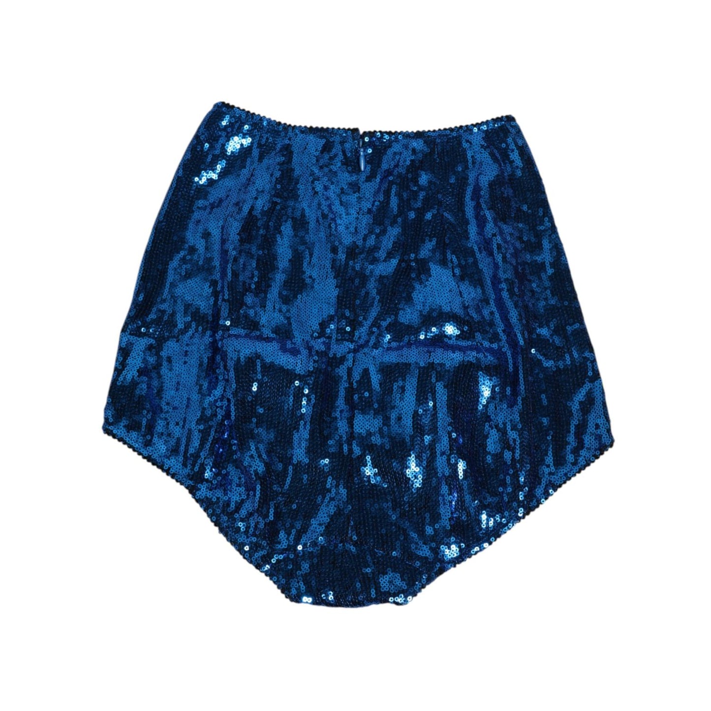 Dolce & Gabbana Blue Sequin Embellished High Waist Girdle Underwear